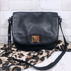 Pebbles Leather Zippered Crossbody Messenger Bag